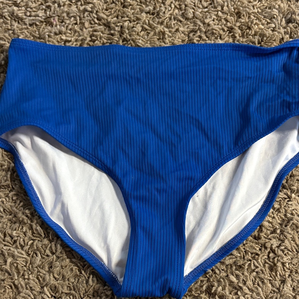 Old Navy Blue and White Bikini Bottoms